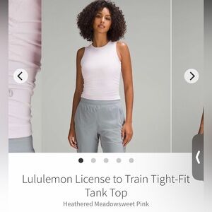 Lululemon Licensed to Train Tank - Size 2